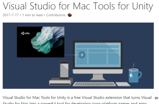 visual studio tools for unity mac